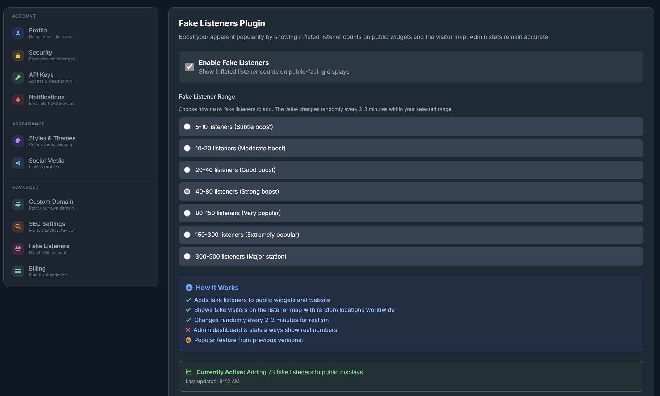 Listener Boost Tools