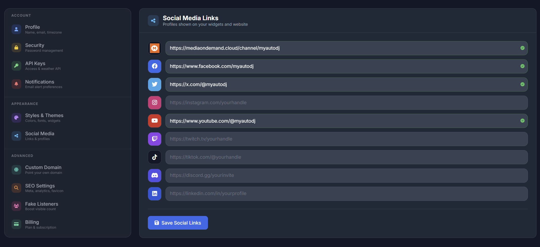 Social Media Integration